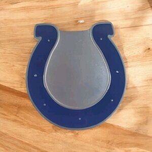 Indianapolis Colts Belt Buckle Pewter Blue Enamel Logo Official NFL Football Vtg